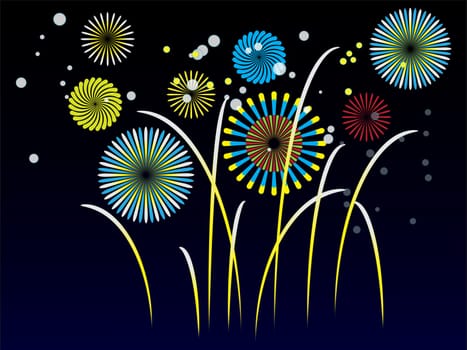 Fireworks light up the sky with dazzling display
