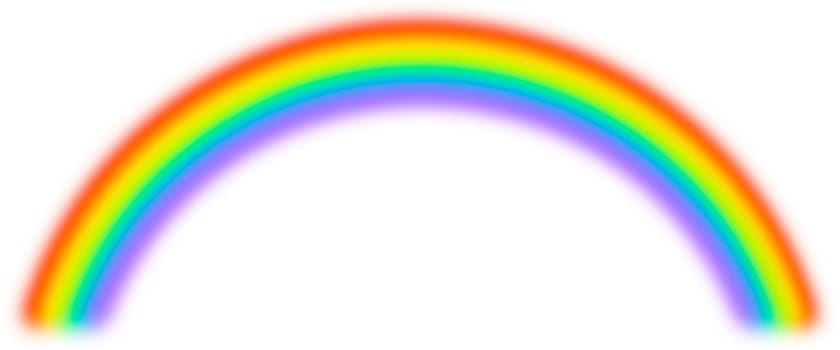 rainbow colors abstract exposed sign white concept