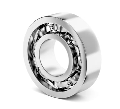 Ball bearing on white background