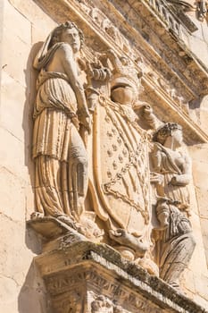 Savior Chapel (El Salvador) detail facade, Ubeda, Jaen, Spain