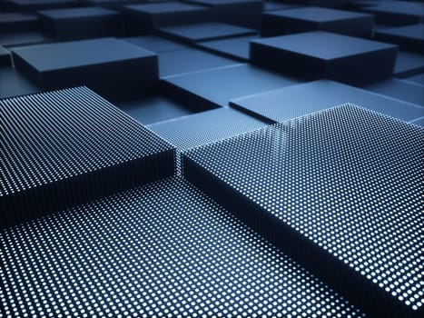 3D illustration. Abstract background of metallic structure.