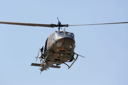 Kagawa, Japan - April 23, 2017: helicopter of Japanese air force during at Zentuji air force base