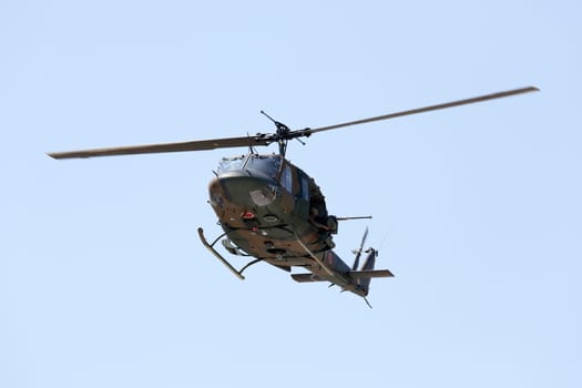 Kagawa, Japan - April 23, 2017: helicopter of Japanese air force during at Zentuji air force base, Japan Self Defense Forces