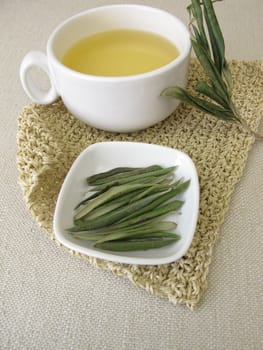 Tea from olive leaves