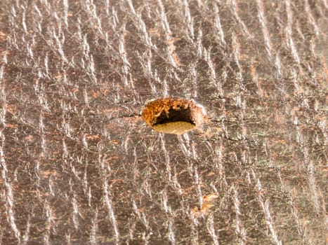 macro close up studio fabric brown leather belt buckle texture on top with hole