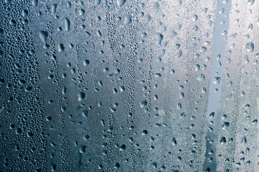 Drops of water on glass