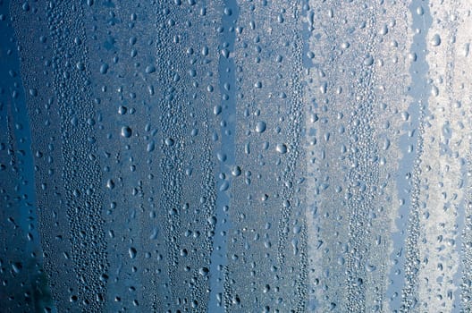 Drops of water on glass