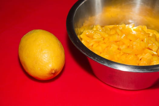 Lemon and mango pieces