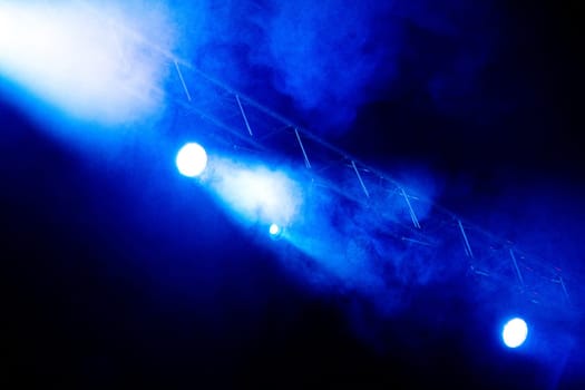 Stage light with blue fog