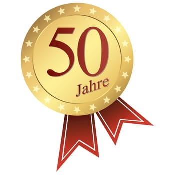 gold jubilee button german - 50 years