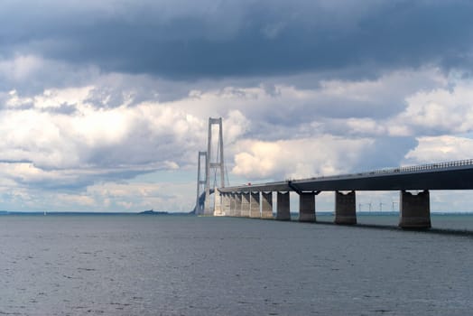 The great belt bridge in denmark, connecting Zealand with Funen