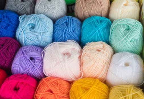 whool balls in lots of different colors