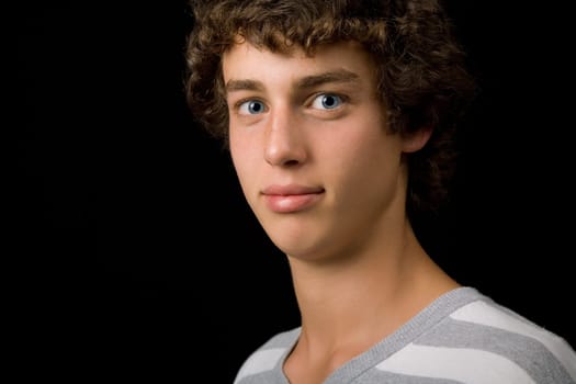 young casual man portrait, studio picture