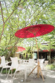 Outdoor Table And Chair In Garden, stock photo