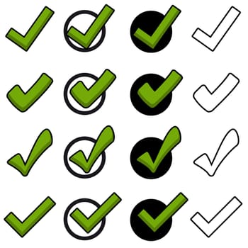 collection of different green hooks in various styles