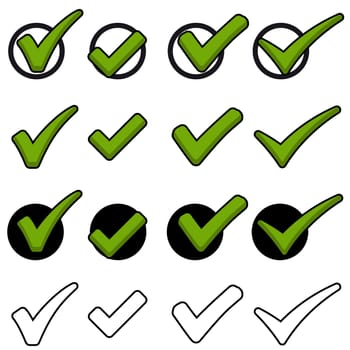 collection of different green hooks in various styles