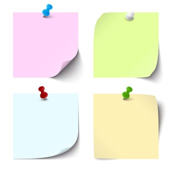 collection of different colored sticky notes with shadows