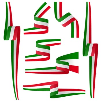 collection of different country flag banners with colors of italy