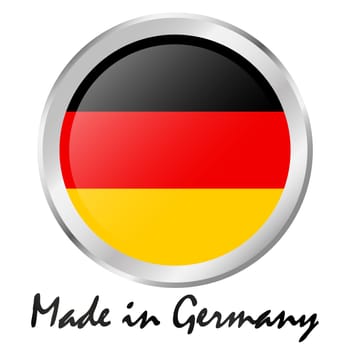 seal of quality with colors of germany and text made in Germany