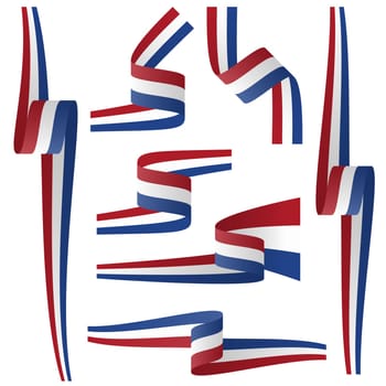 collection of different country flag banners with colors of holland
