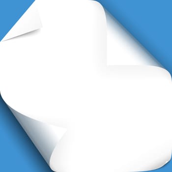 collection of vector illustrations of four different high detailed paper corners turned over