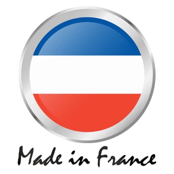 seal of quality with colors of germany and text made in France