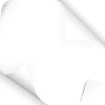 collection of vector illustrations of four different high detailed paper corners turned over