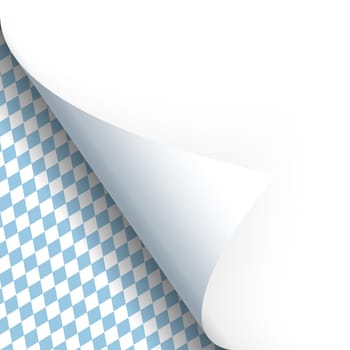 Paper lower left corner with oktoberfest background