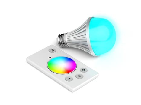 Remote control and color changing LED light bulb