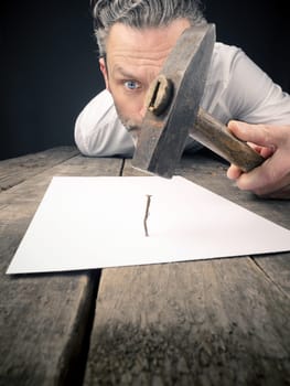 Business concept image with a concluding contract
