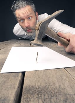 Business concept image with a concluding contract