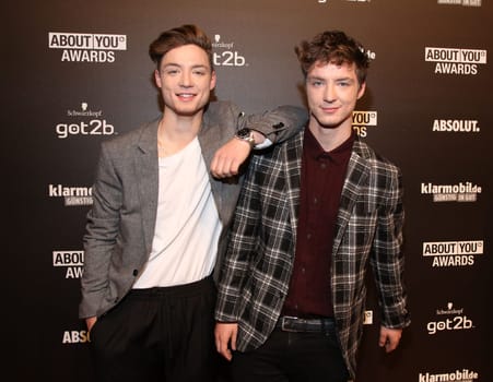 Heiko and Roman Lochmann,the Lochies ,. About You Awards in More ! Theater Hamburg .