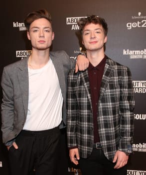 Heiko and Roman Lochmann,the Lochies ,. About You Awards in More ! Theater Hamburg .