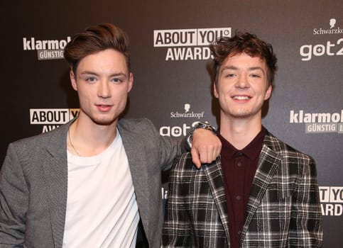 Heiko and Roman Lochmann,the Lochies ,. About You Awards in More ! Theater Hamburg .