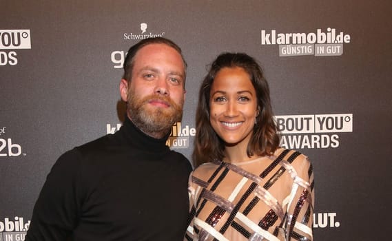 Rabea Schif and husband David Gergeley.About You Awards in More ! Theater Hamburg .