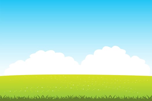 Beautiful landscape of the year field with flower