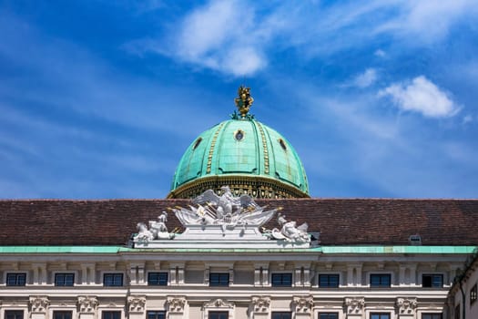 Hofburg,Michaelertrakt with dome,landmark of Vienna from the monarchy