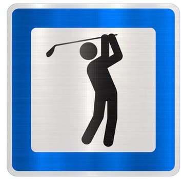 golf course sign illustration