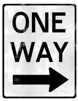 oneway sign traffic caution