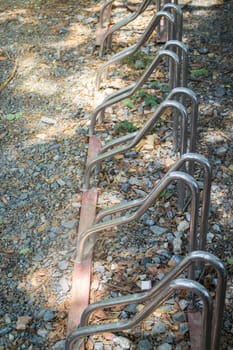 Bike Carrier In Parking Lot, stock photo