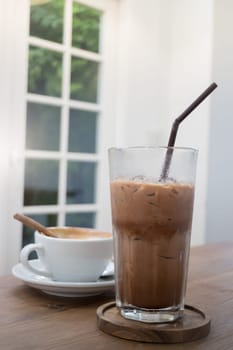 Hot And Cold Coffee Drink, stock photo