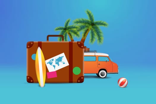 Travel Around the World. Landmark architecture of the world. Vector travel concept