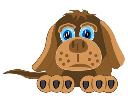 Illustration of the dog on white background is insulated