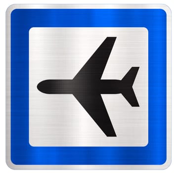 airport travel road sign