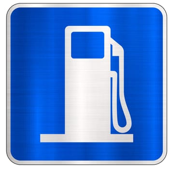 gas station road sign