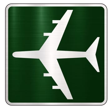 airplane airport road sign