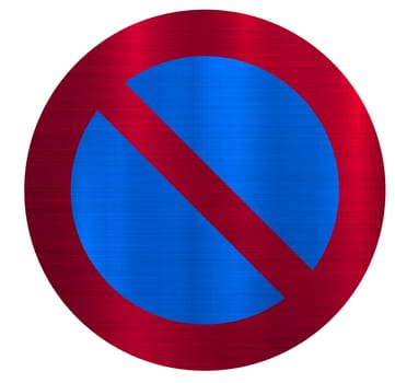 no parking forbidden circle
