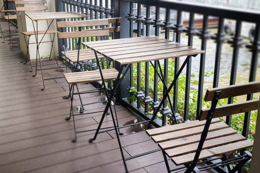 Wooden Folding Table And Chairs, stock photo