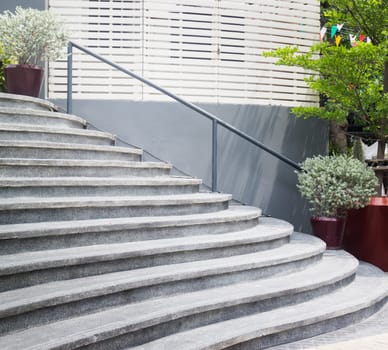 Old Black Stone Outdoors Steps , stock photo