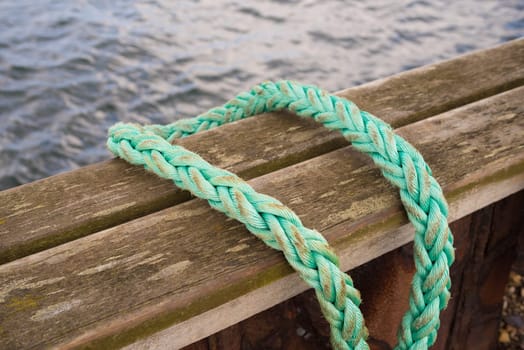 piece of rope in a harbor